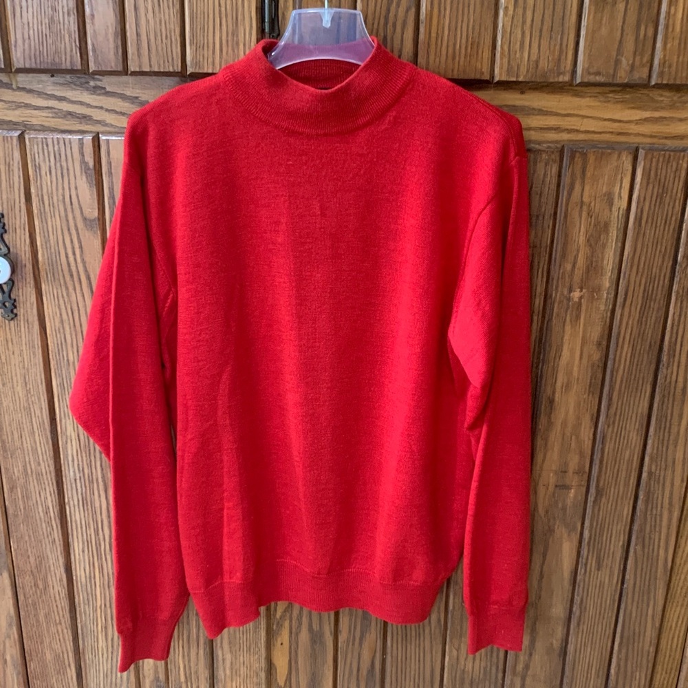 Cortina Italia Men’s Mock Turtleneck 
Size M 100% Merino Wool
Made in 🇮🇹 Italy